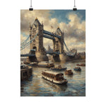 London Tower Bridge Vintage Matte Poster