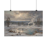 Winter Landscape Matte Poster — Serene Snowy Lake Art Print - AquilVision
