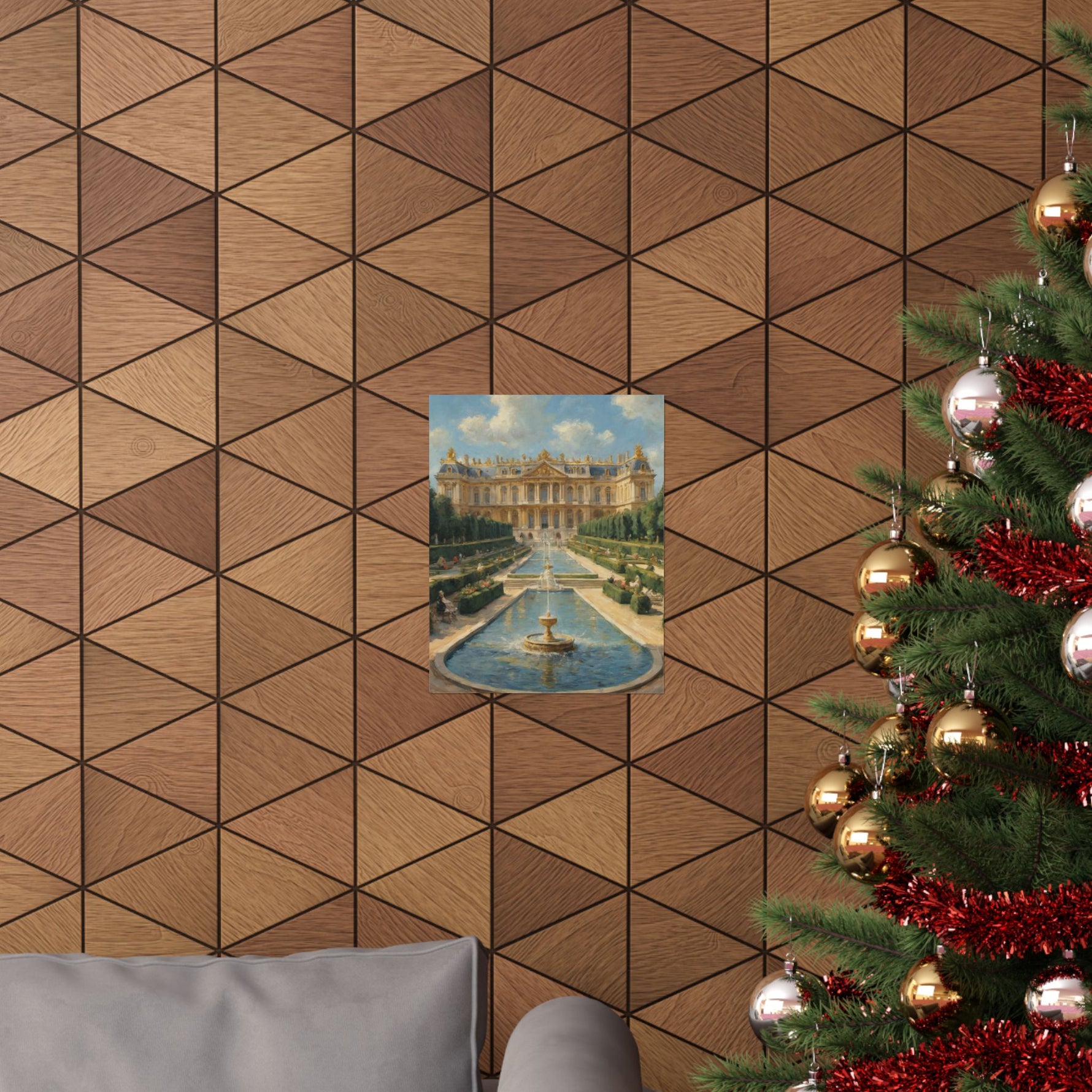 Versailles Palace Fountain Matte Vertical Poster — Classic French Chateau Wall Art - AquilVision