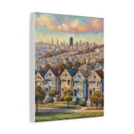 San Francisco Painted Skyline Canvas — Painted Ladies Wall Art (Matte Stretched) - AquilVision