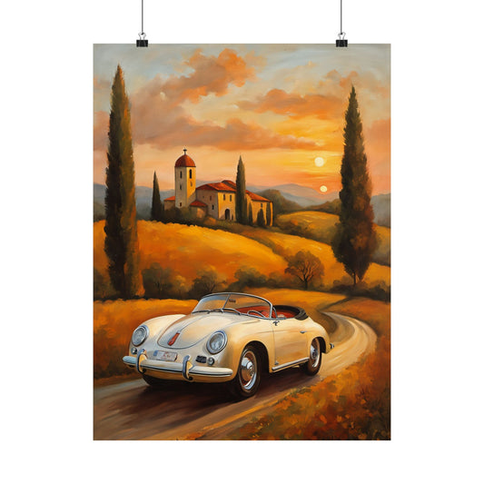 Scenic Vintage Car Posters, Wall Art for Car Lovers, Home Décor, Gifts for Him, Retro Style