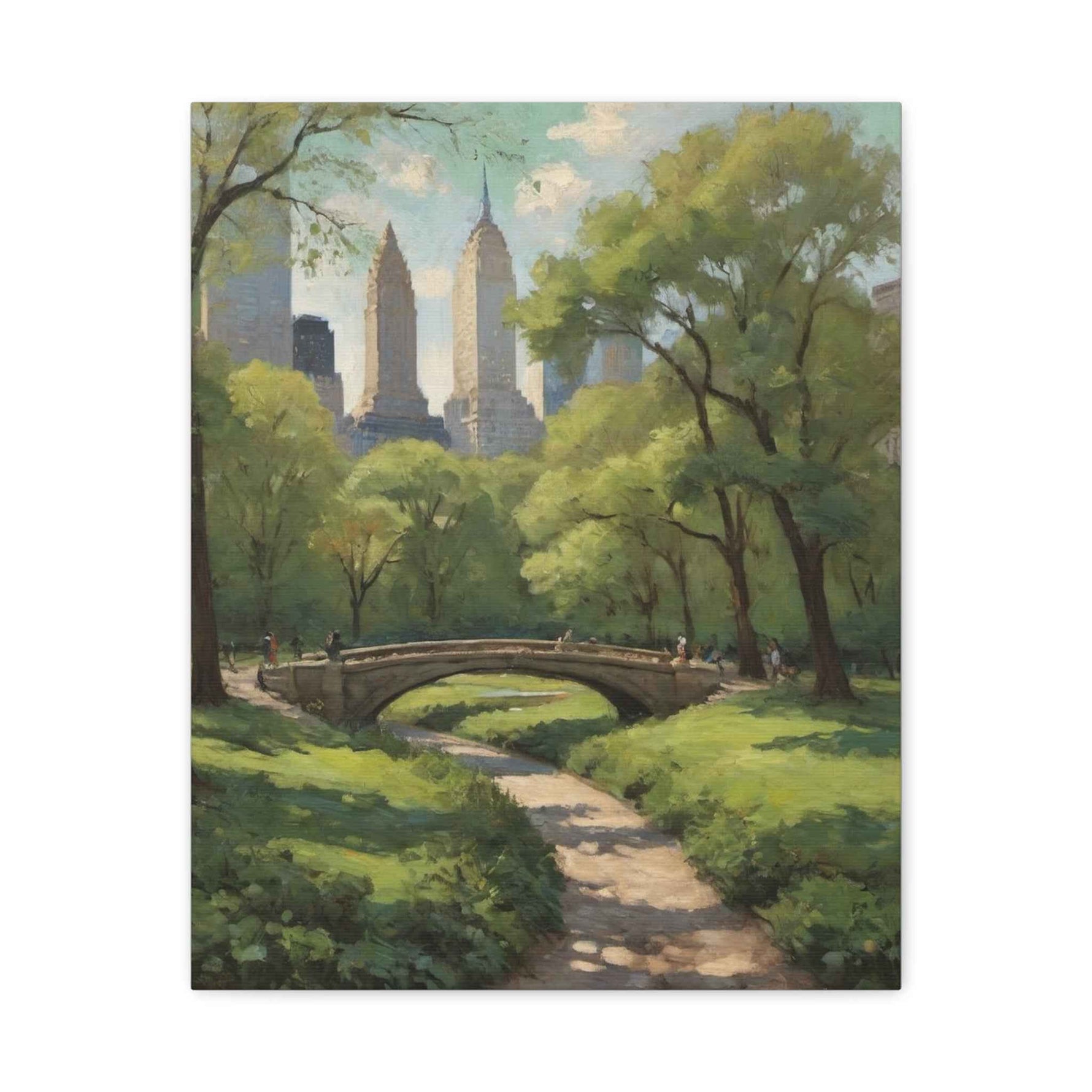 Central Park Bridge Matte Canvas Print — Stretched 1.25" Wall Art