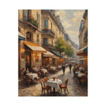 Paris Street Café Matte Poster — Vintage European Cityscape Wall Art - AquilVision