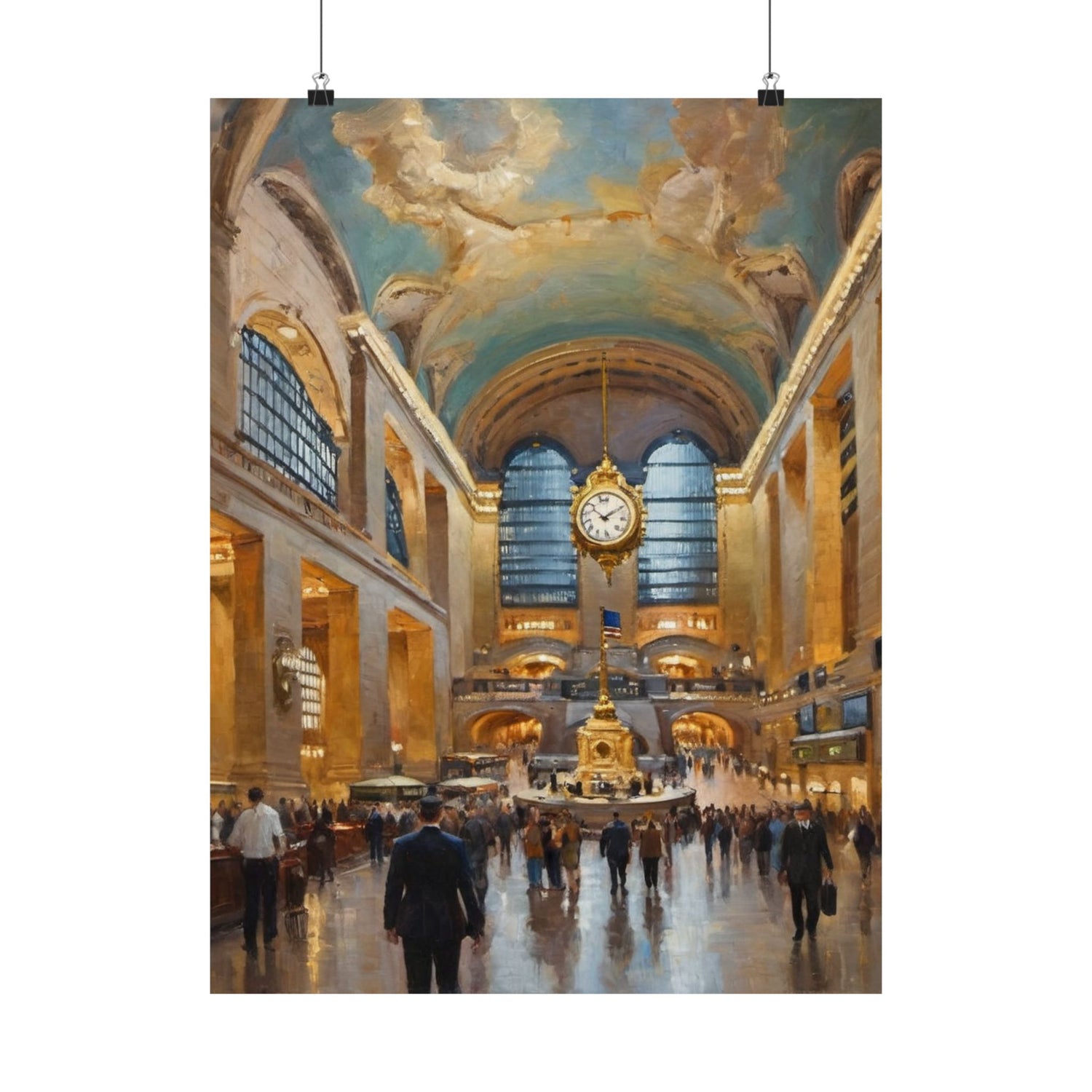 Grand Central Station Matte Poster — Vintage Train Terminal Wall Art