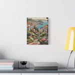 Coastal Garden Street Canvas Print — Stretched Matte Wall Art - AquilVision