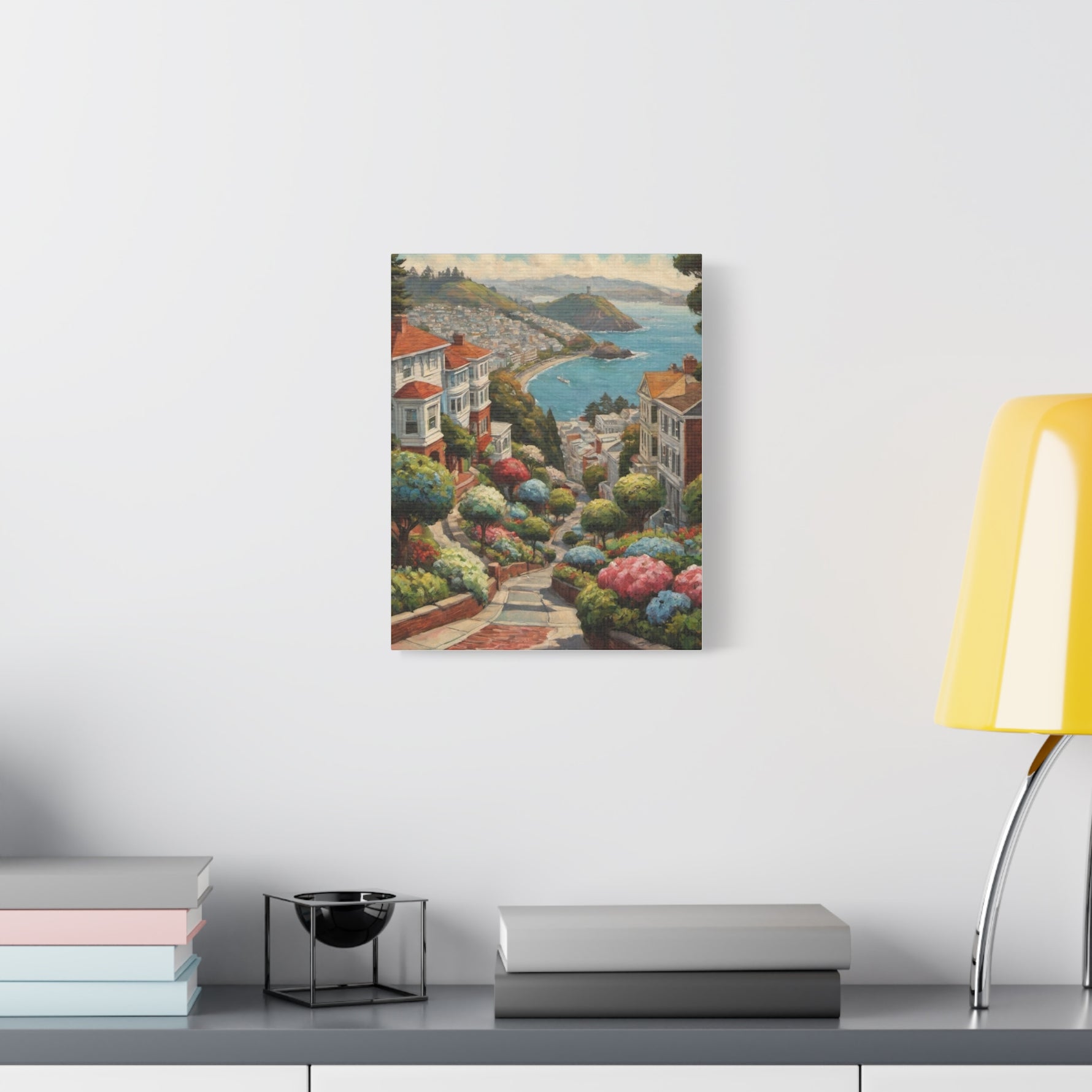 Coastal Garden Street Canvas Print — Stretched Matte Wall Art - AquilVision