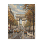 Paris Arc de Triomphe Canvas Wall Art — Autumn Street Scene - AquilVision