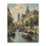Paris Riverboat Matte Canvas Print — Stretched 1.25" - AquilVision