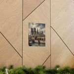 Notre Dame Seine River Matte Poster — Vintage Paris Architecture Wall Art - AquilVision