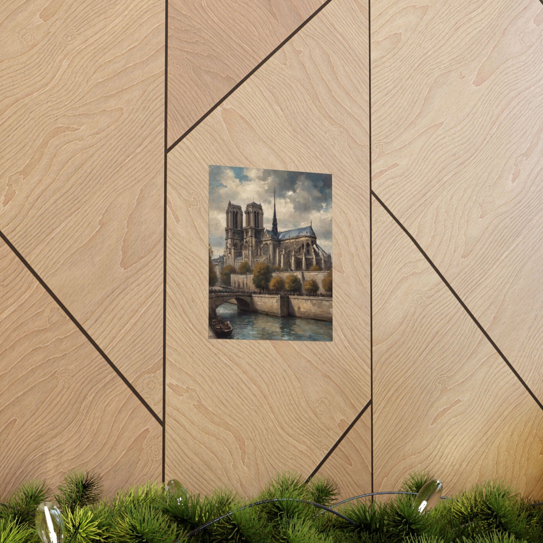 Notre Dame Seine River Matte Poster — Vintage Paris Architecture Wall Art - AquilVision