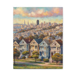 San Francisco Painted Skyline Canvas — Painted Ladies Wall Art (Matte Stretched) - AquilVision