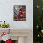 Vintage Paris Moulin Rouge Matte Poster — Romantic City Street Art Print - AquilVision