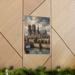 Notre Dame Seine River Matte Poster — Vintage Paris Architecture Wall Art - AquilVision