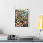 Coastal Garden Street Canvas Print — Stretched Matte Wall Art - AquilVision