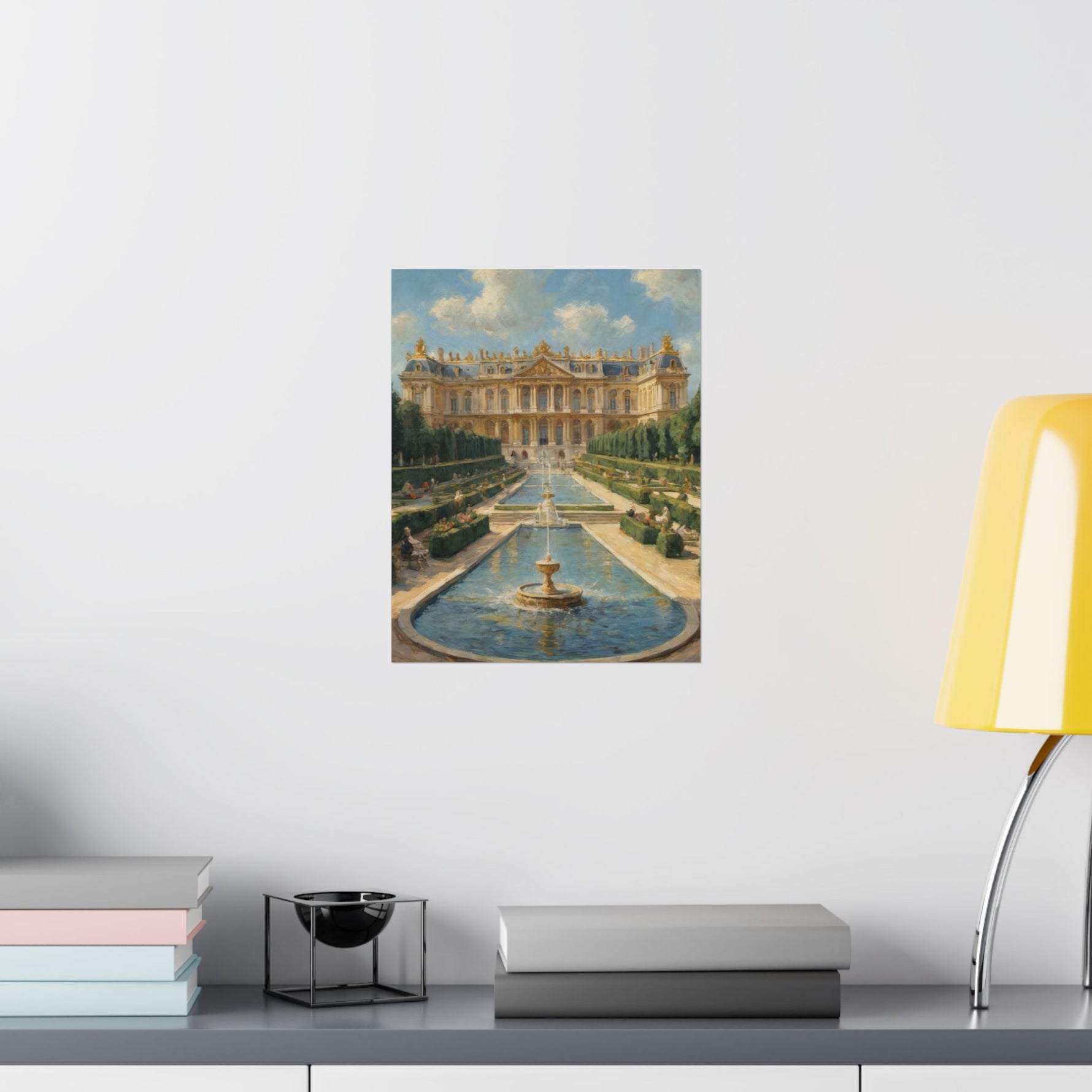 Versailles Palace Fountain Matte Vertical Poster — Classic French Chateau Wall Art - AquilVision