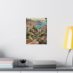 Coastal Garden Street Matte Poster — Scenic San Francisco Bay Print - AquilVision