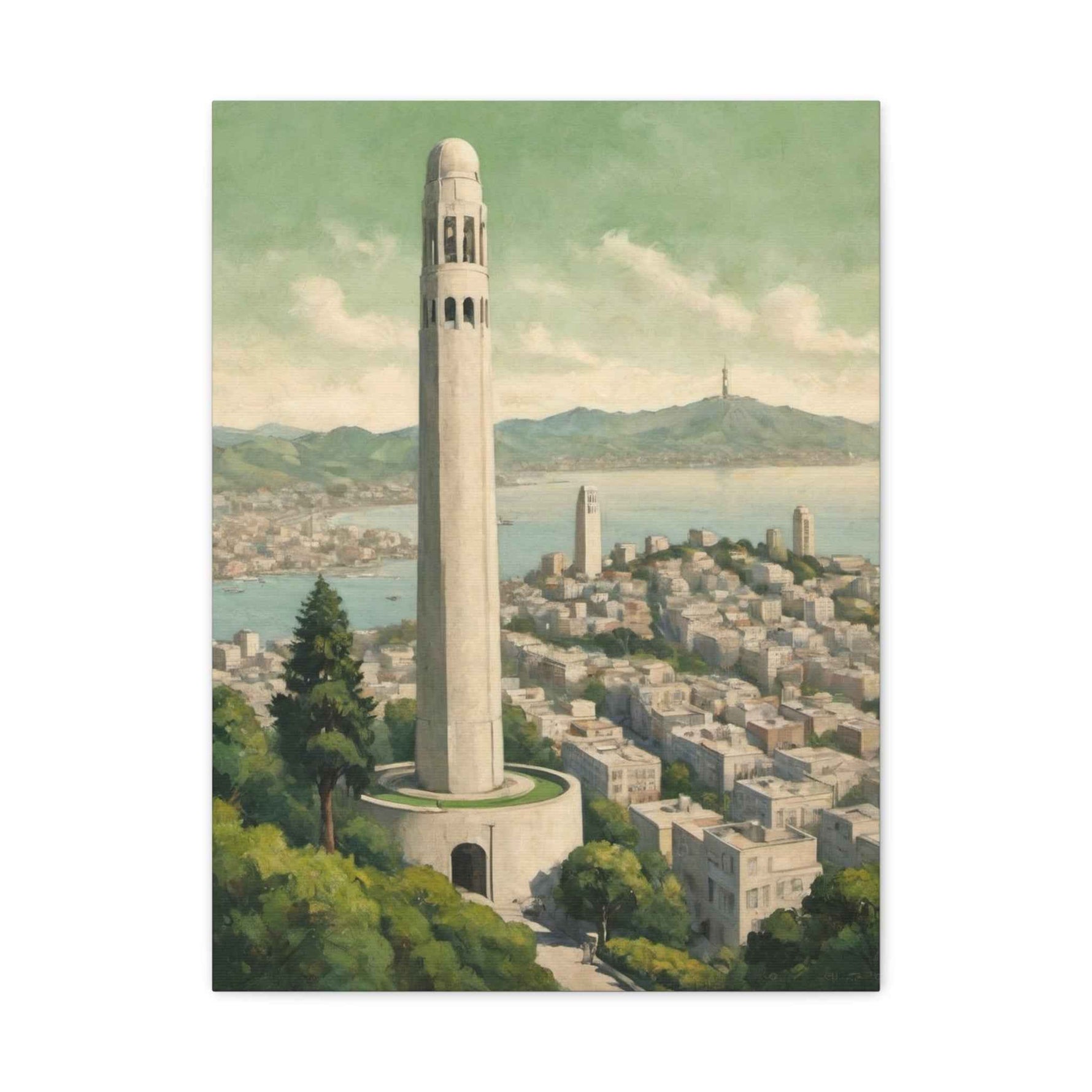 Coit Tower San Francisco Matte Canvas Print — Stretched 1.25" - AquilVision