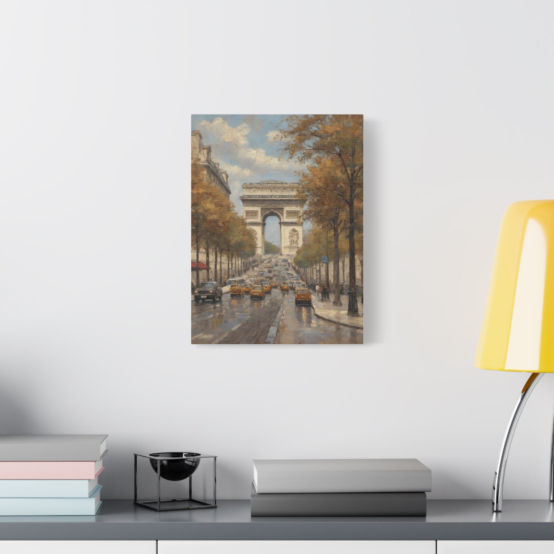 Paris Arc de Triomphe Canvas Wall Art — Autumn Street Scene - AquilVision