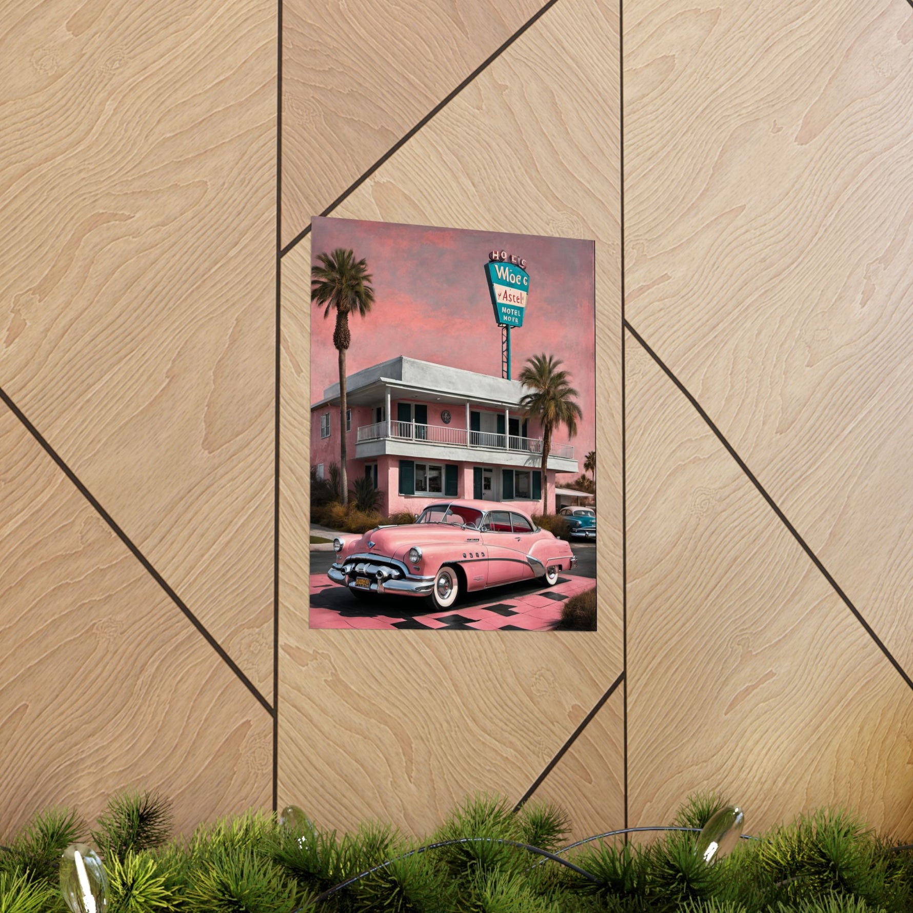 1950 American Riviera Dream Poster - Motel Edition - AquilVision