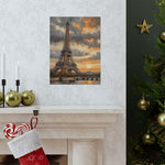 Eiffel Tower Sunset Matte Poster — Vintage Paris Wall Art - AquilVision