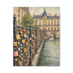 Paris Love Locks Canvas Print — Matte Stretched Wall Art - AquilVision