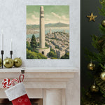 Coit Tower San Francisco Matte Poster — Vintage Cityscape Vertical Wall Art - AquilVision