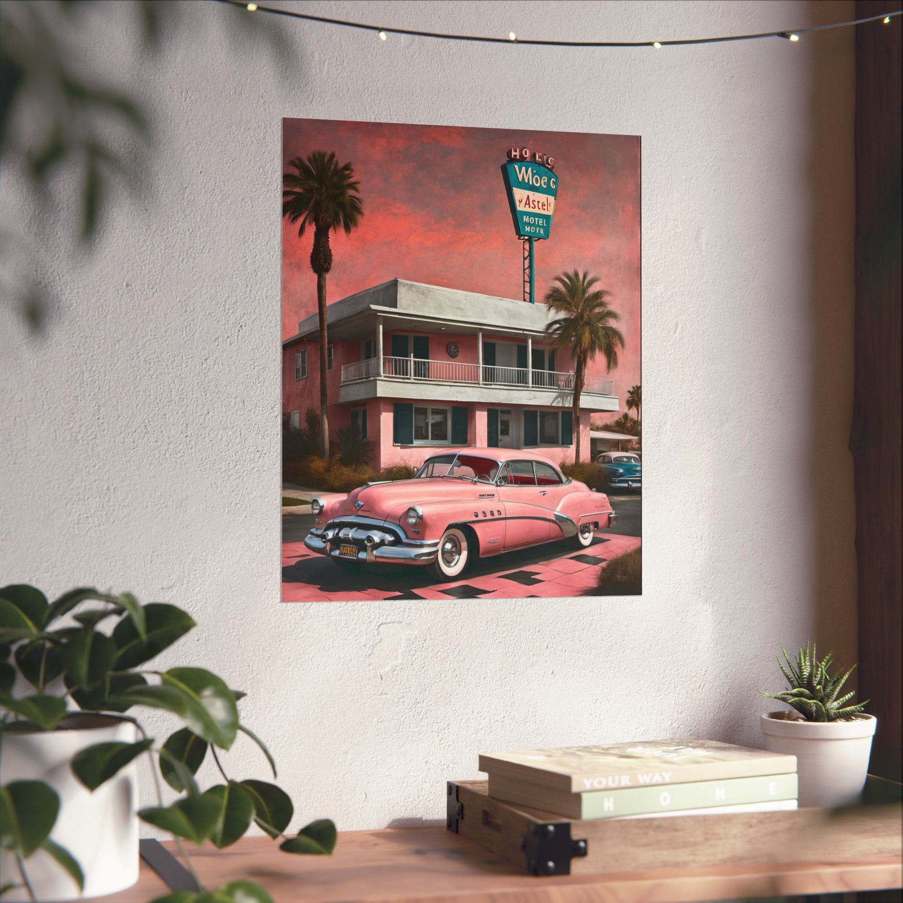 1950 American Riviera Dream Poster - Motel Edition - AquilVision