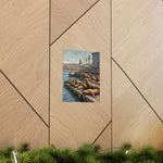 Sea Lion Harbor Matte Vertical Poster — Coastal Nautical Wall Art - AquilVision