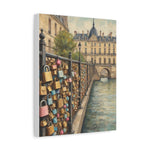 Paris Love Locks Canvas Print — Matte Stretched Wall Art - AquilVision