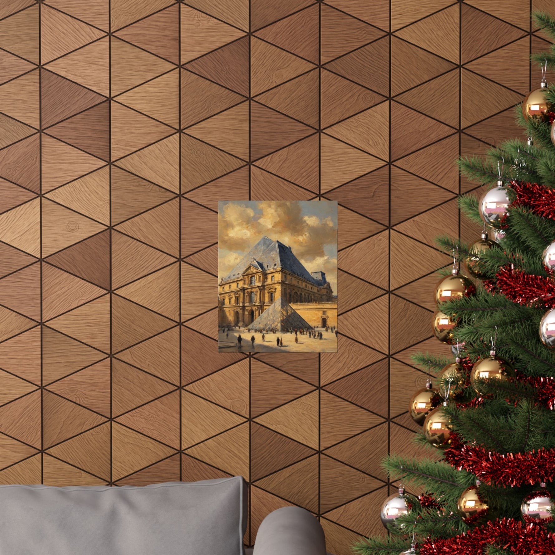 Louvre Pyramid Matte Vertical Poster — Vintage Paris Architecture Wall Art - AquilVision