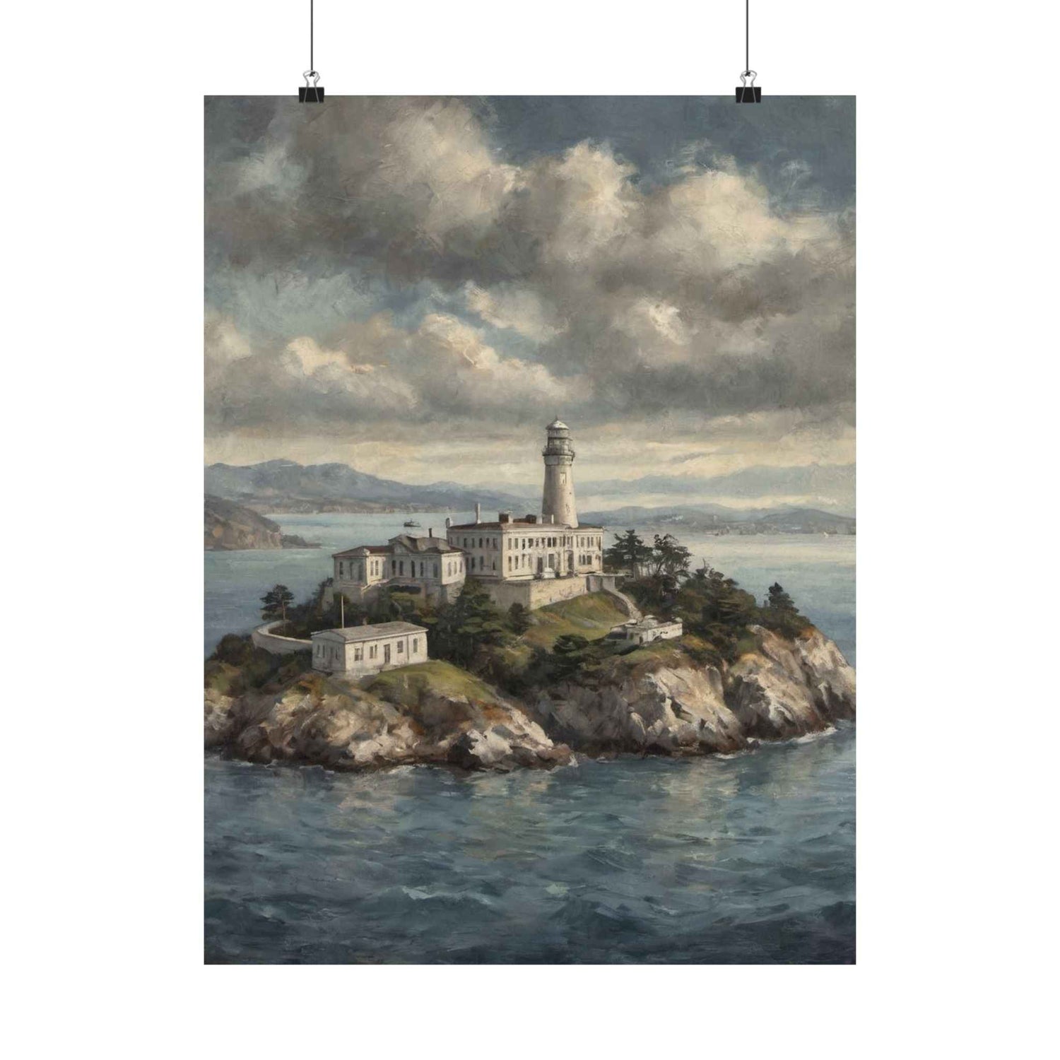 Lighthouse Island Matte Poster — Coastal Nautical Wall Art - AquilVision