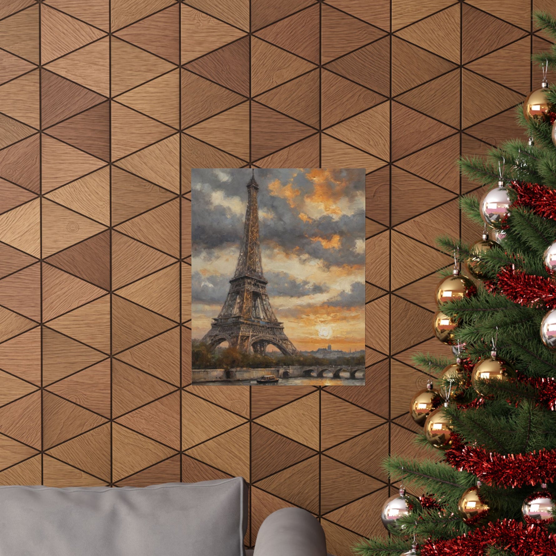 Eiffel Tower Sunset Matte Poster — Vintage Paris Wall Art - AquilVision