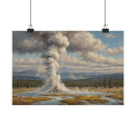Geyser Landscape Matte Poster — Serene National Park Wall Art - AquilVision