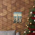Vintage Cityscape Poster — Transamerica Pyramid Matte Vertical Print - AquilVision