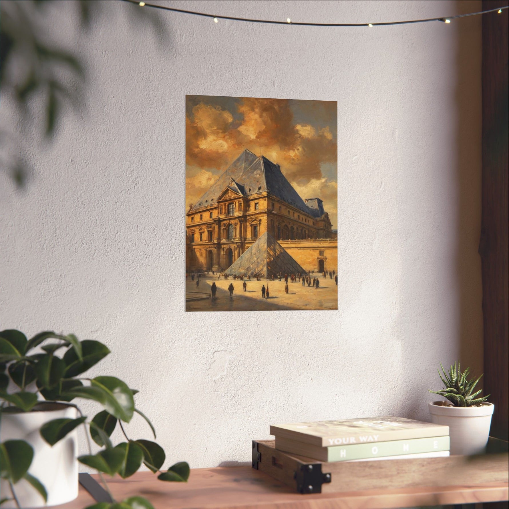 Louvre Pyramid Matte Vertical Poster — Vintage Paris Architecture Wall Art - AquilVision