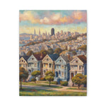 San Francisco Painted Skyline Canvas — Painted Ladies Wall Art (Matte Stretched) - AquilVision