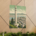 Coit Tower San Francisco Matte Poster — Vintage Cityscape Vertical Wall Art - AquilVision