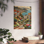 Coastal Garden Street Matte Poster — Scenic San Francisco Bay Print - AquilVision