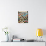 Coastal Garden Street Canvas Print — Stretched Matte Wall Art - AquilVision