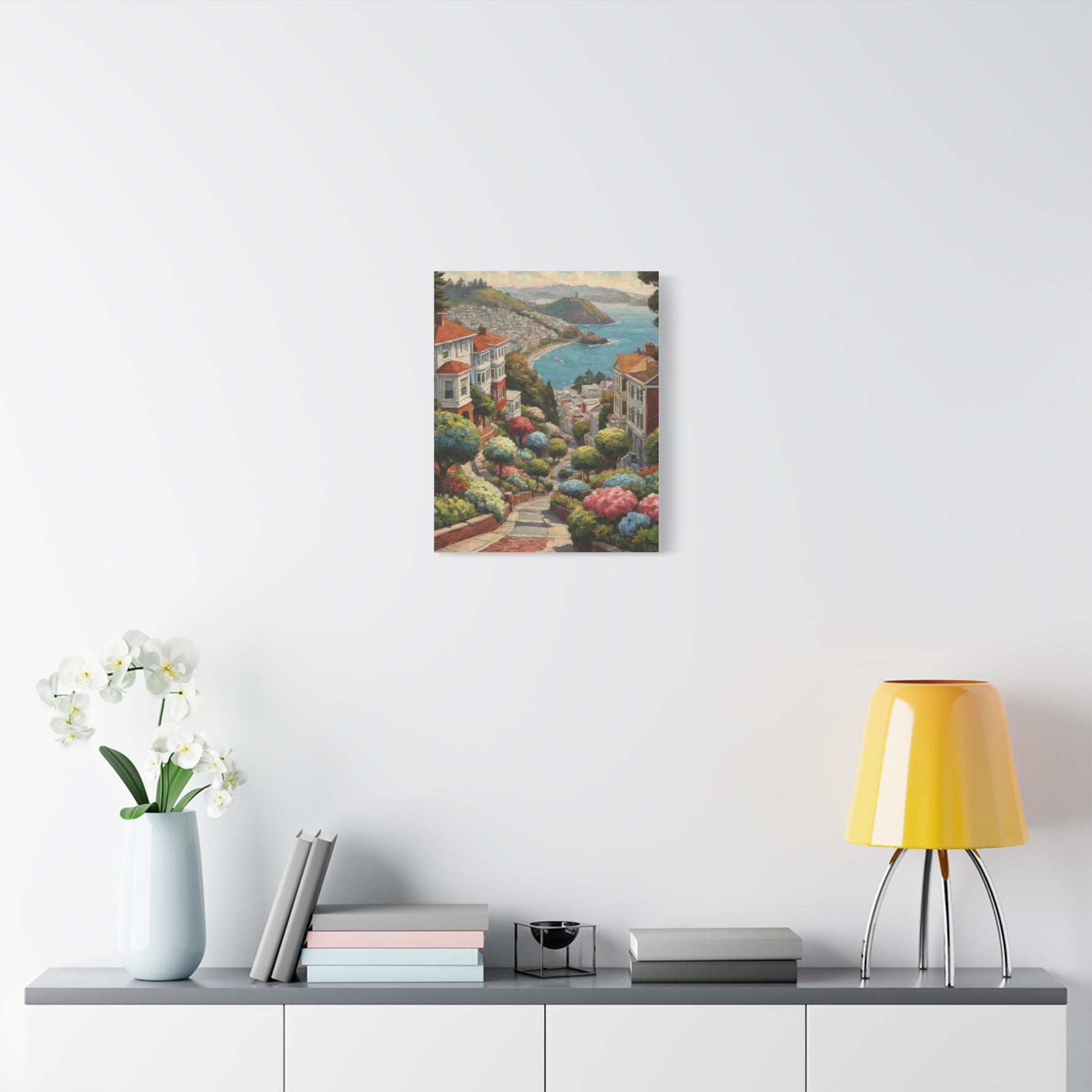 Coastal Garden Street Canvas Print — Stretched Matte Wall Art - AquilVision