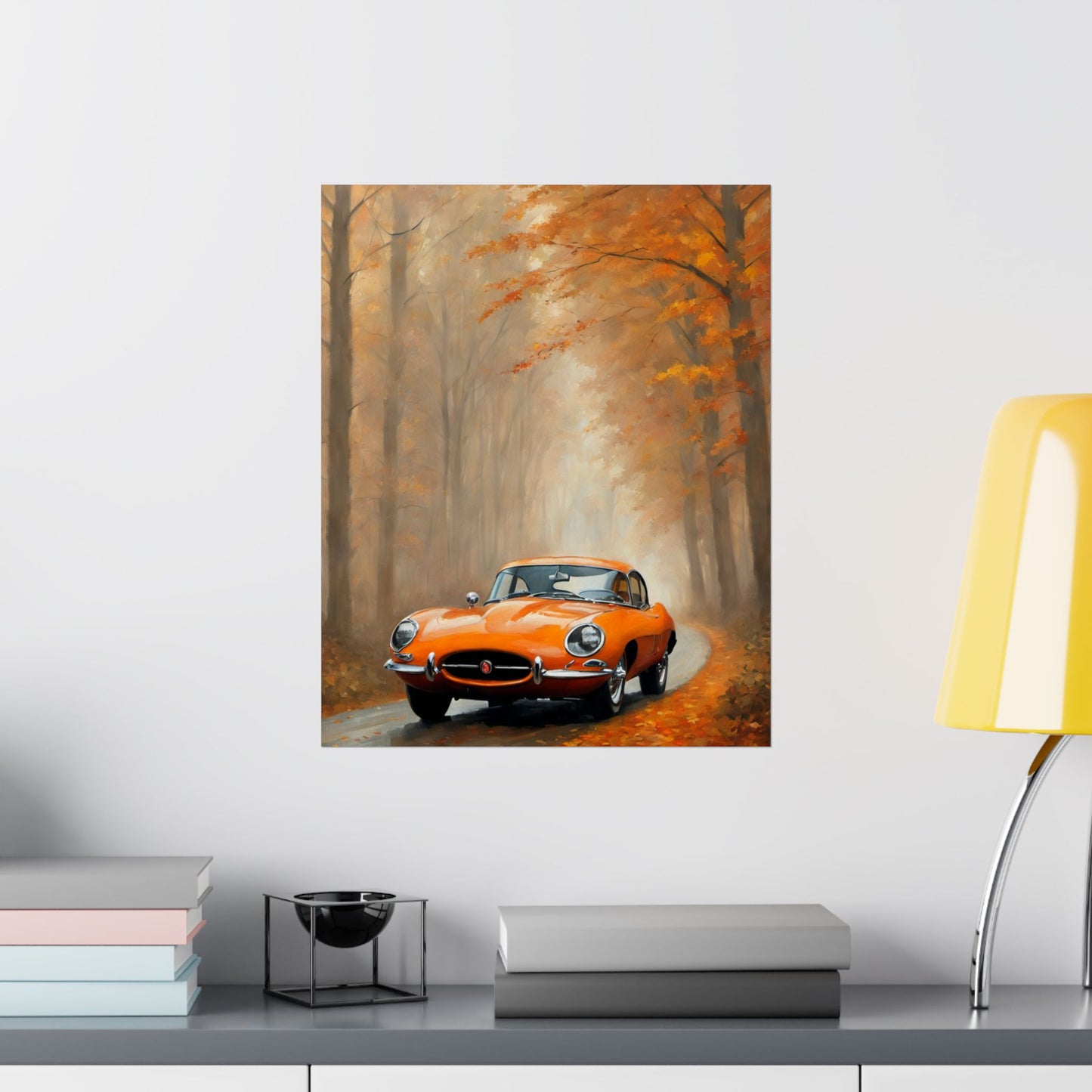 Vintage Car Autumn Matte Vertical Posters, Fall Wall Art, Home Decor, Gift for Car Lovers, Autumn Aesthetic - AquilVision