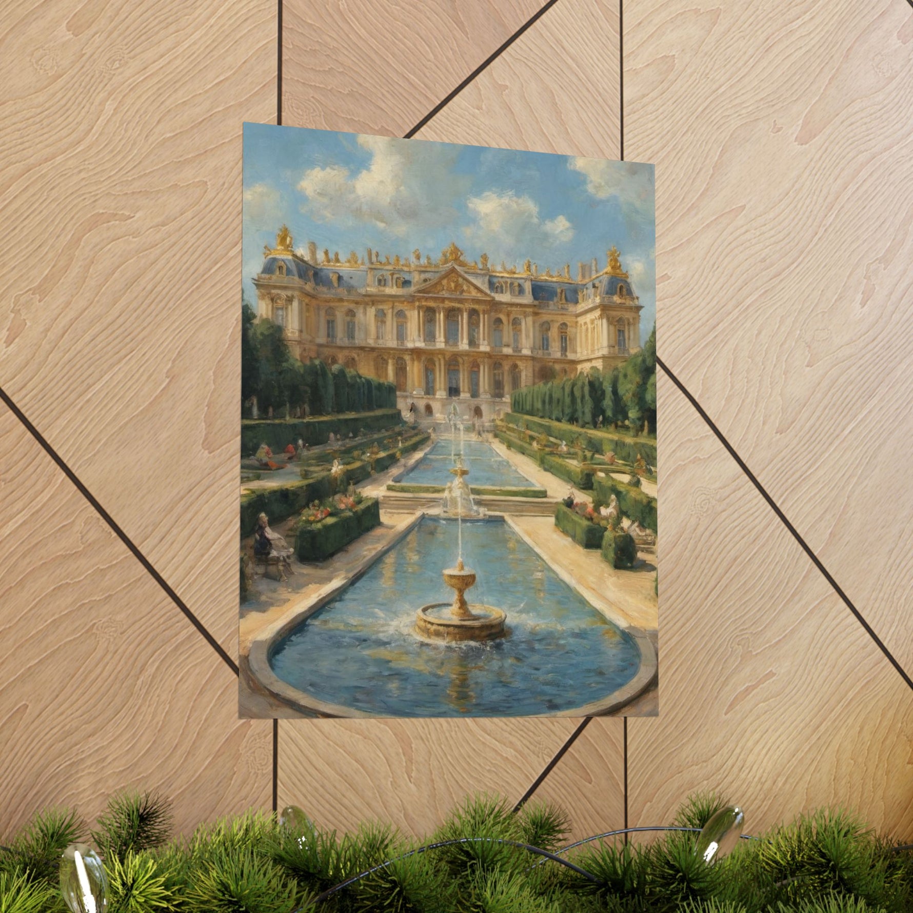 Versailles Palace Fountain Matte Vertical Poster — Classic French Chateau Wall Art - AquilVision
