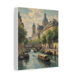 Paris Riverboat Matte Canvas Print — Stretched 1.25" - AquilVision