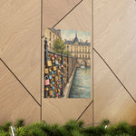 Paris Love Locks Matte Vertical Poster — Romantic Cityscape Wall Art - AquilVision