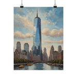 One World Trade Center Vertical Matte Poster — NYC Skyline Art Print