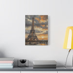 Eiffel Tower Sunset Canvas Print — Matte Stretched Wall Art - AquilVision