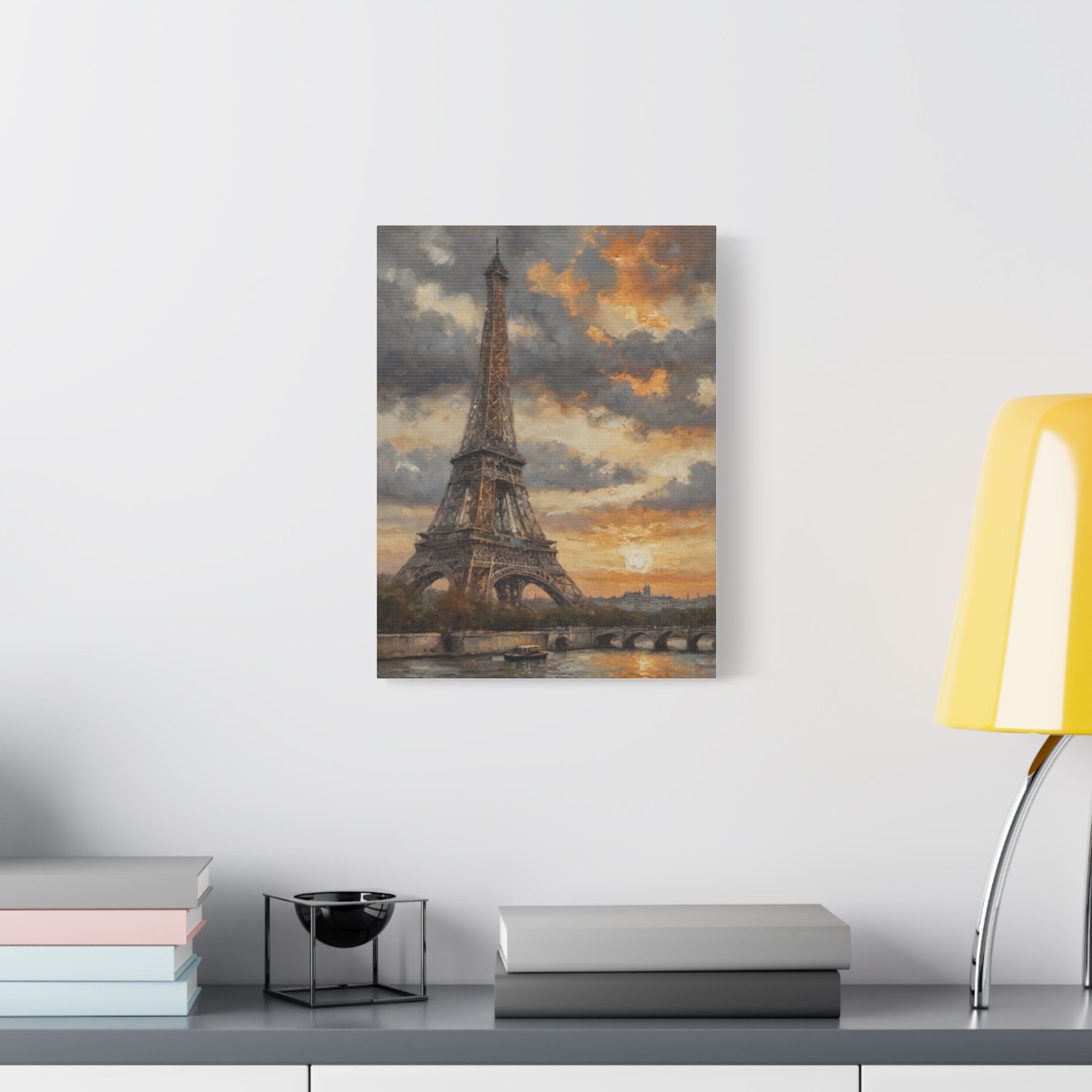 Eiffel Tower Sunset Canvas Print — Matte Stretched Wall Art - AquilVision