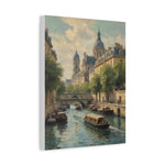 Paris Riverboat Matte Canvas Print — Stretched 1.25" - AquilVision