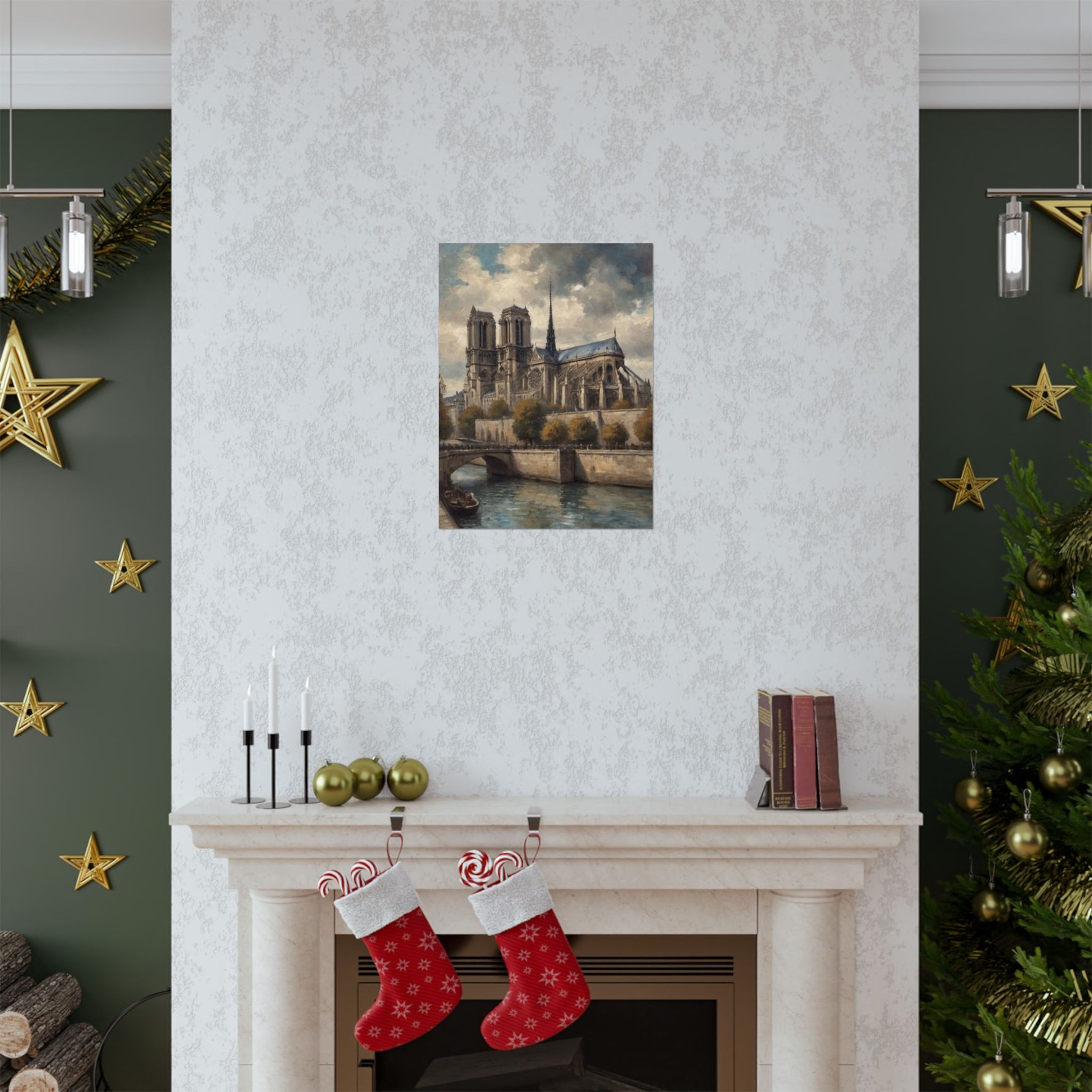 Notre Dame Seine River Matte Poster — Vintage Paris Architecture Wall Art - AquilVision