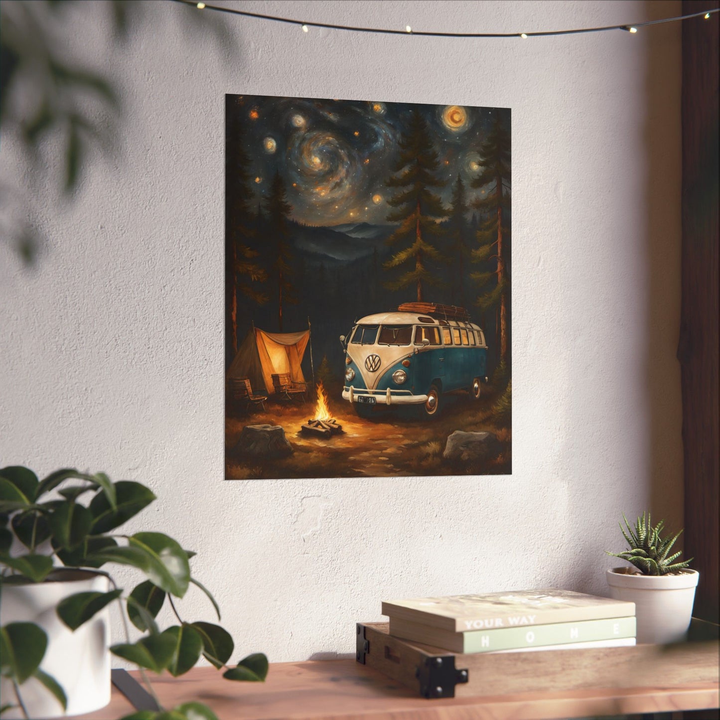 Vintage Camping Art Prints, Bohemian Decor for Nature Lovers, Retro Van Wall Art, Great for Adventure Enthusiasts, Ideal Gift for Explorers - AquilVision